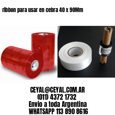 ribbon para usar en cebra 40 x 90Mm