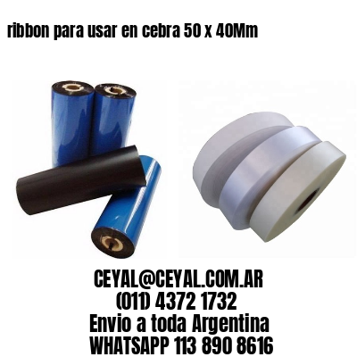 ribbon para usar en cebra 50 x 40Mm