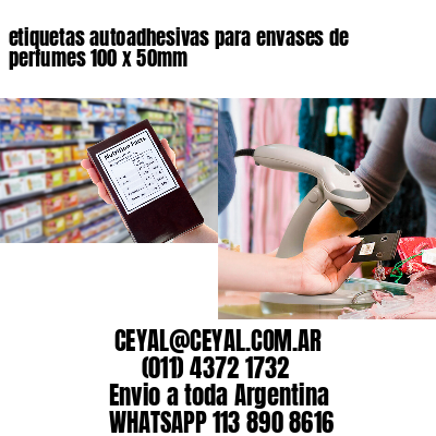 etiquetas autoadhesivas para envases de perfumes 100 x 50mm