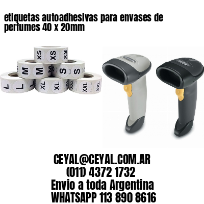 etiquetas autoadhesivas para envases de perfumes 40 x 20mm