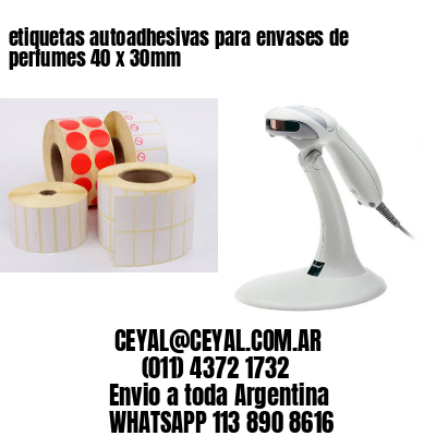 etiquetas autoadhesivas para envases de perfumes 40 x 30mm