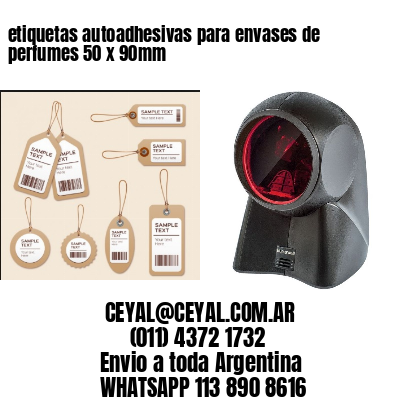 etiquetas autoadhesivas para envases de perfumes 50 x 90mm