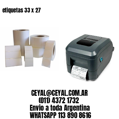 etiquetas 33 x 27