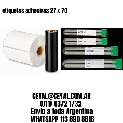 etiquetas adhesivas 27 x 70