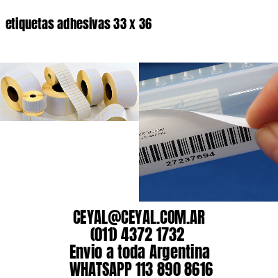 etiquetas adhesivas 33 x 36