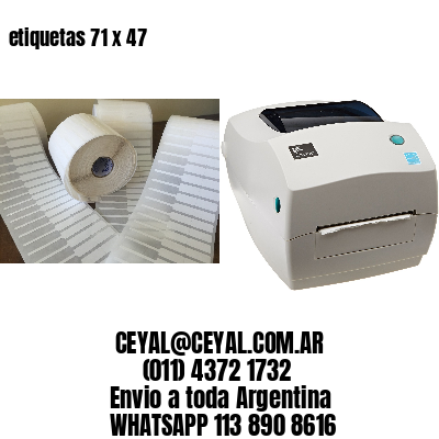 etiquetas 71 x 47