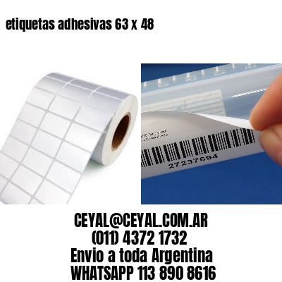 etiquetas adhesivas 63 x 48