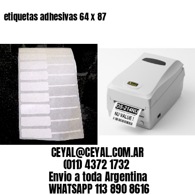 etiquetas adhesivas 64 x 87