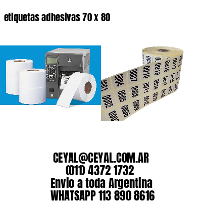 etiquetas adhesivas 70 x 80