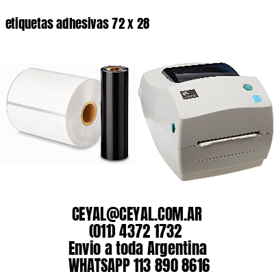 etiquetas adhesivas 72 x 28