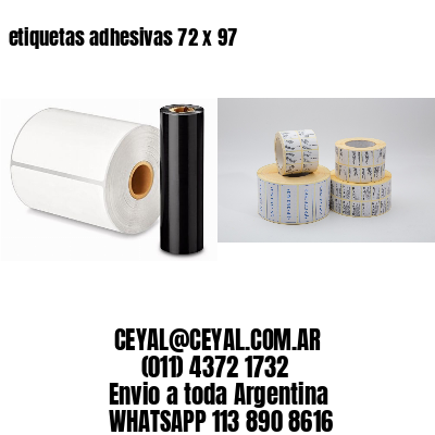 etiquetas adhesivas 72 x 97