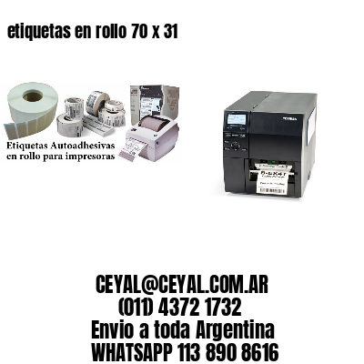 etiquetas en rollo 70 x 31