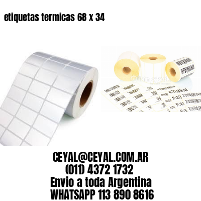 etiquetas termicas 68 x 34