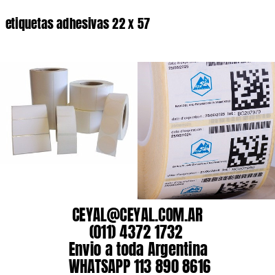 etiquetas adhesivas 22 x 57