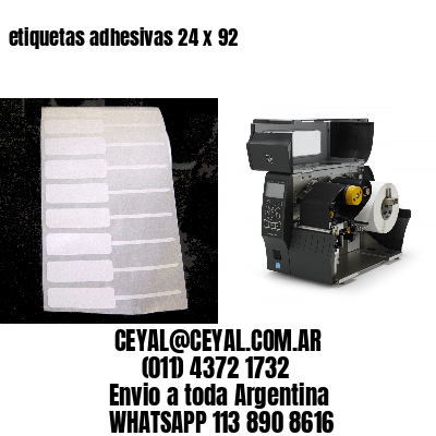 etiquetas adhesivas 24 x 92