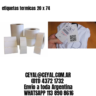 etiquetas termicas 20 x 74