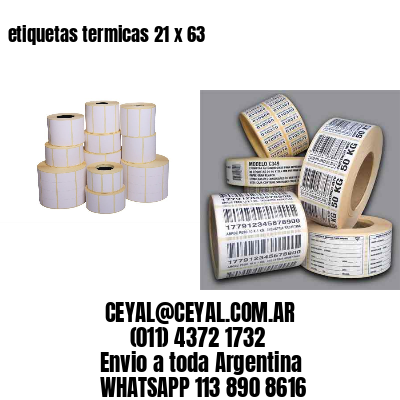etiquetas termicas 21 x 63
