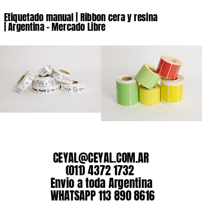 Etiquetado manual | Ribbon cera y resina | Argentina – Mercado Libre