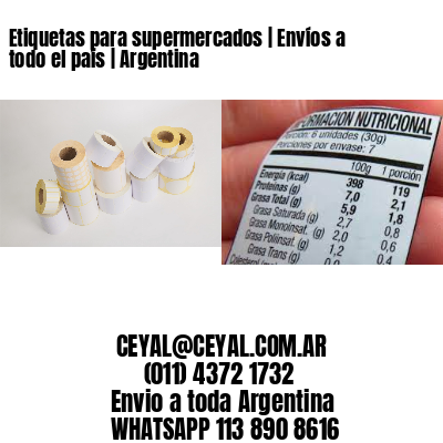 Etiquetas para supermercados | Envíos a todo el país | Argentina