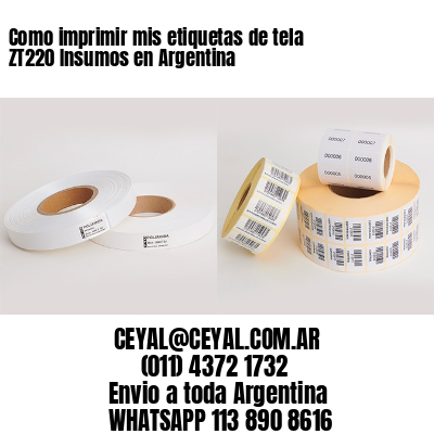 Como imprimir mis etiquetas de tela ZT220 Insumos en Argentina
