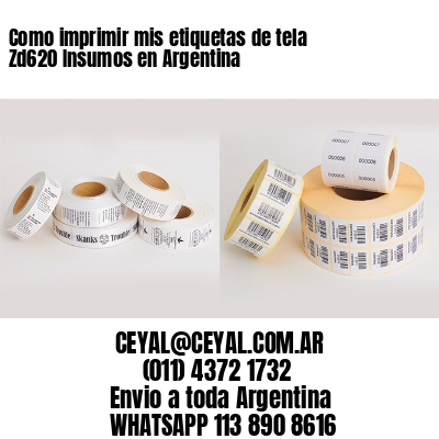 Como imprimir mis etiquetas de tela Zd620 Insumos en Argentina