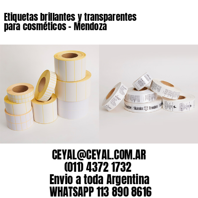 Etiquetas brillantes y transparentes para cosméticos – Mendoza