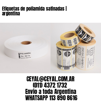 Etiquetas de poliamida satinadas | argentina