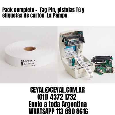 Pack completo –  Tag Pin, pistolas TG y etiquetas de cartón  La Pampa