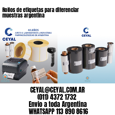 Rollos de etiquetas para diferenciar muestras argentina