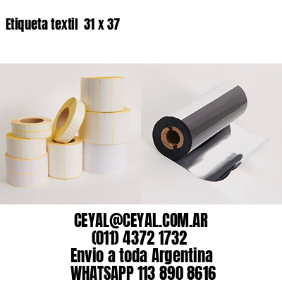 Etiqueta textil  31 x 37