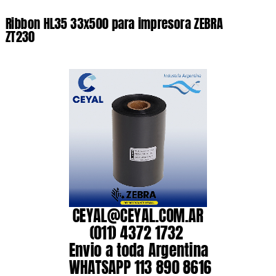 Ribbon HL35 33×500 para impresora ZEBRA ZT230