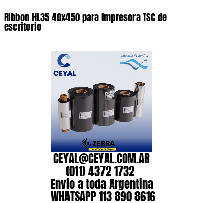 Ribbon HL35 40×450 para impresora TSC de escritorio