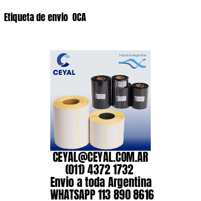 Etiqueta de envio  OCA