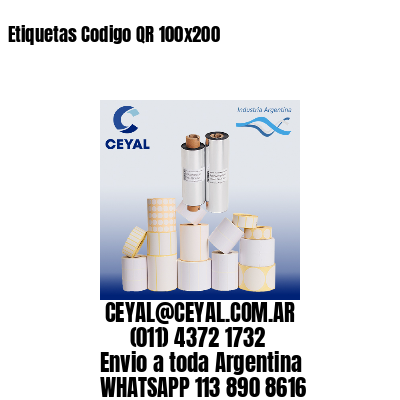 Etiquetas Codigo QR 100×200