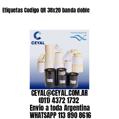 Etiquetas Codigo QR 38×20 banda doble