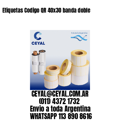 Etiquetas Codigo QR 40×30 banda doble