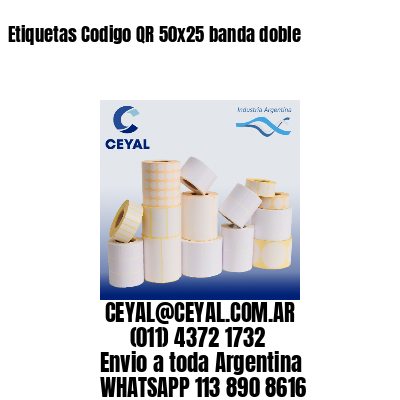 Etiquetas Codigo QR 50×25 banda doble