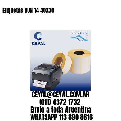 Etiquetas DUN 14 40X30