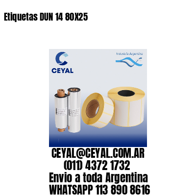 Etiquetas DUN 14 80X25