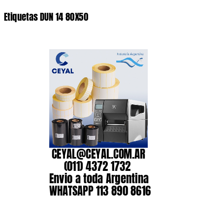Etiquetas DUN 14 80X50