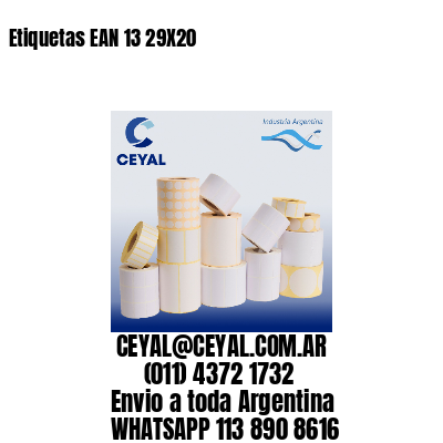Etiquetas EAN 13 29X20