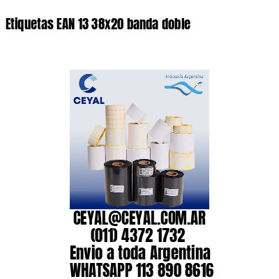 Etiquetas EAN 13 38×20 banda doble