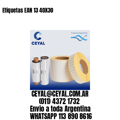 Etiquetas EAN 13 40X30