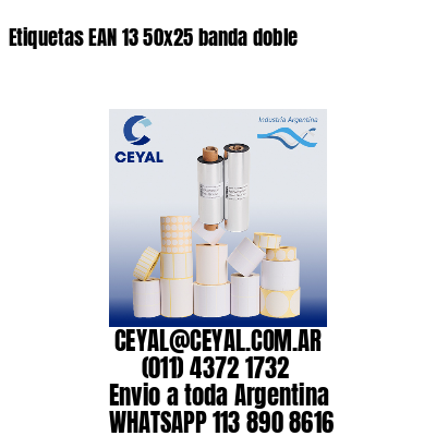 Etiquetas EAN 13 50×25 banda doble