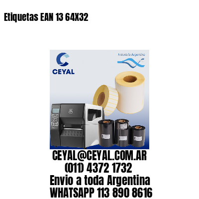 Etiquetas EAN 13 64X32