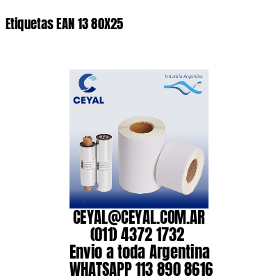 Etiquetas EAN 13 80X25