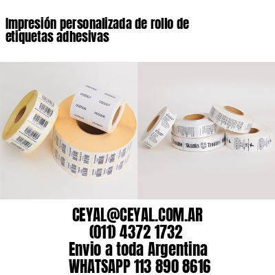 Impresión personalizada de rollo de etiquetas adhesivas