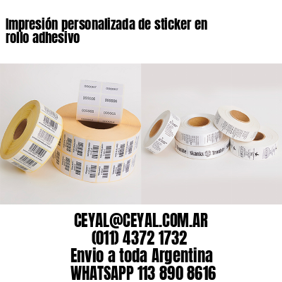 Impresión personalizada de sticker en rollo adhesivo