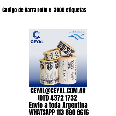 Codigo de Barra rollo x  3000 etiquetas