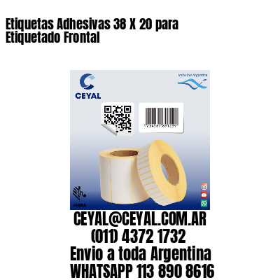 Etiquetas Adhesivas 38 X 20 para Etiquetado Frontal